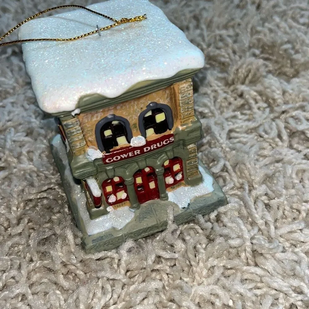 It’s A Wonderful Life Gower Drugs Enesco Brighten Up Porcelain Ornament 2002